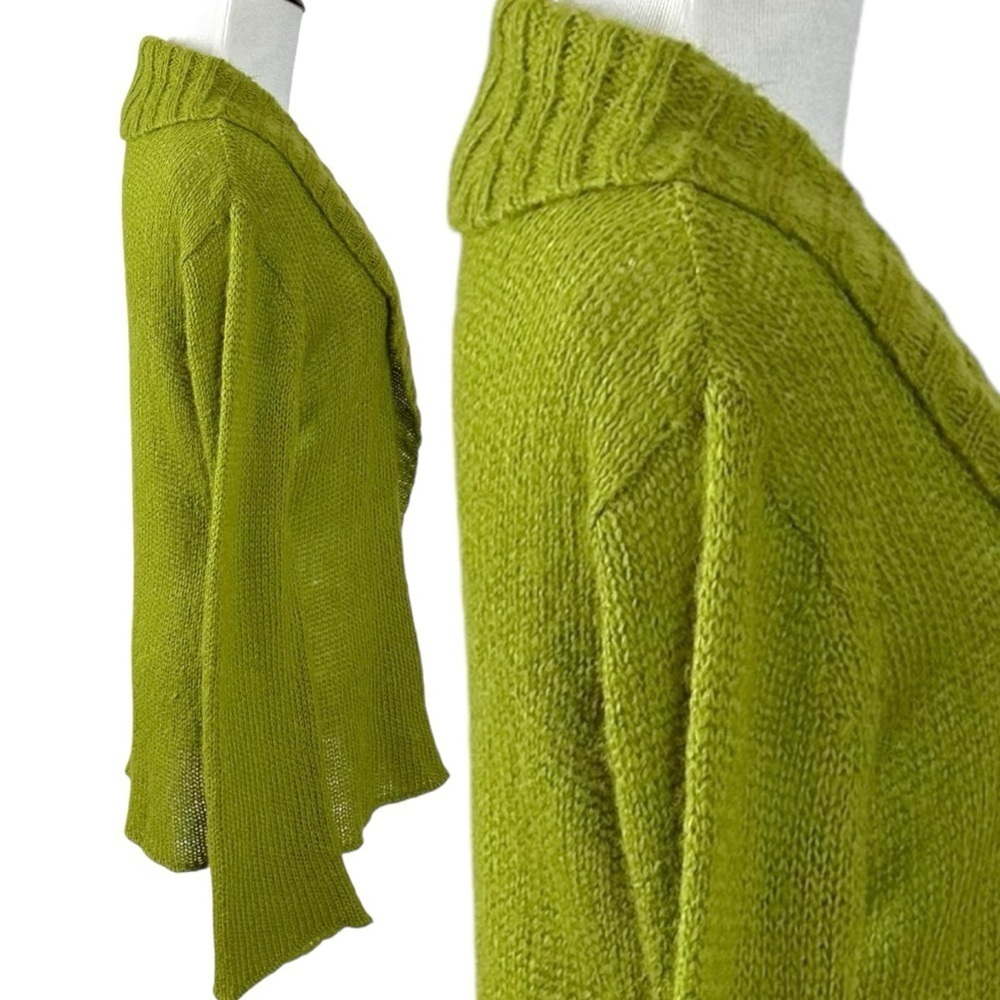Wooden Ships Lightweight Wrap Cardigan in Fern Forest Green Size Medium Large - Picture 5 of 9
